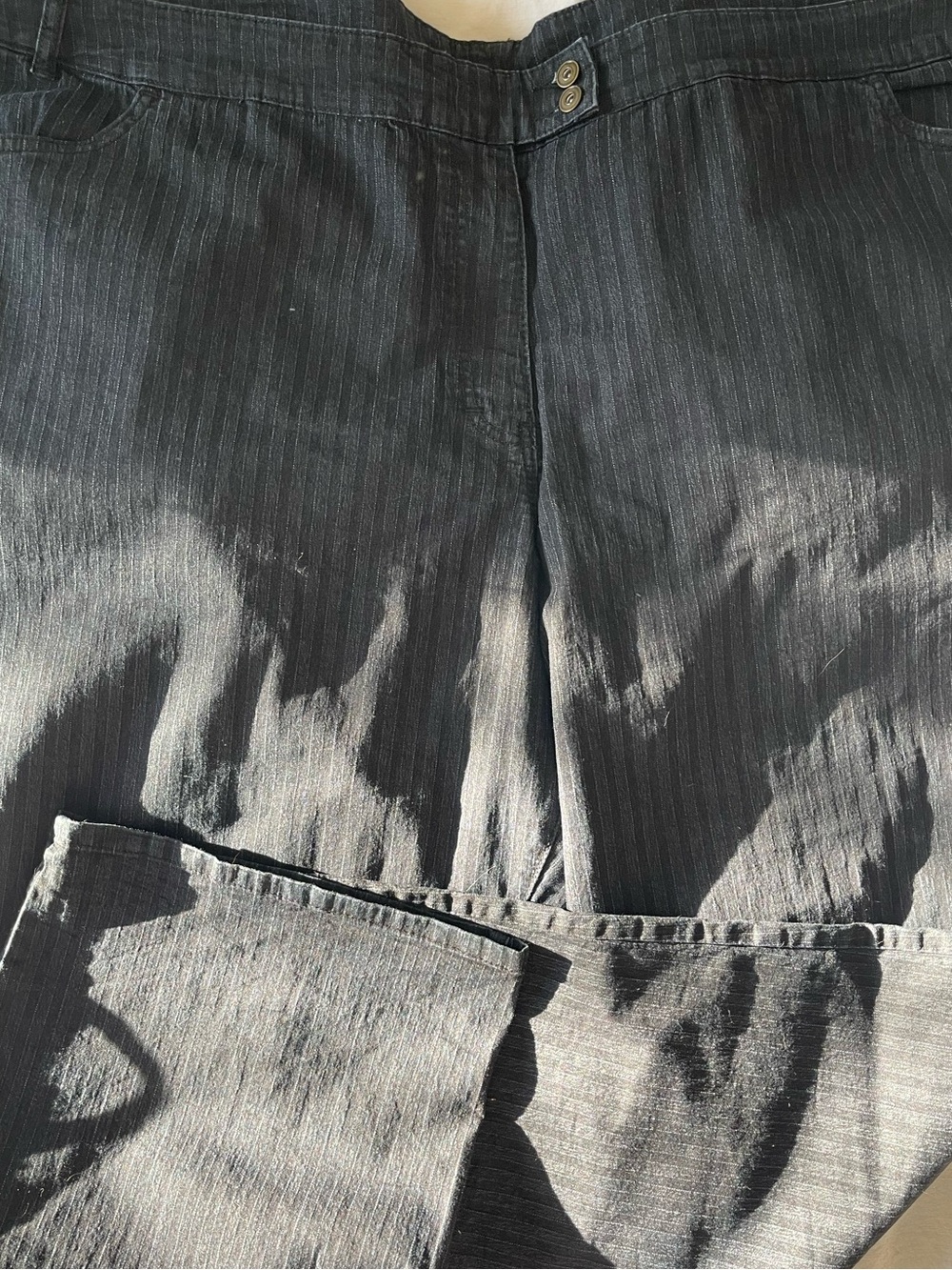 Penningtons charcoal pinstripe pants